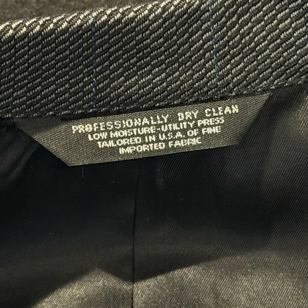 Pierre Cardin Men's Macys Wool 2 Button‎ Suit Jacket Sport Coat Grey Check